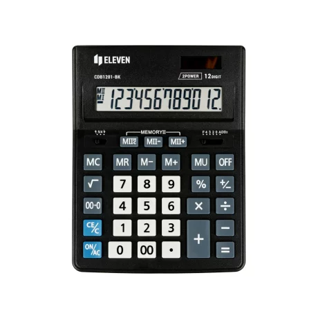 Calculator de birou 12 digiți, 205 x 155 x 35 mm, Eleven CDB1201-BK