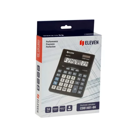 Calculator de birou 14 digiți, 205 x 155 x 35 mm, Eleven CDB1401-BK