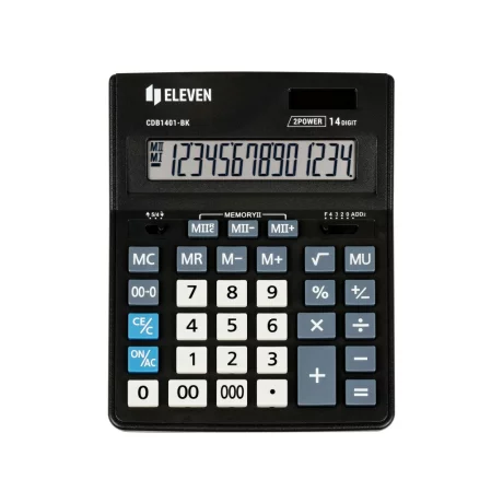 Calculator de birou 14 digiți, 205 x 155 x 35 mm, Eleven CDB1401-BK