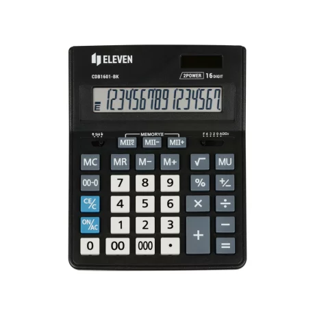 Calculator de birou 16 digiți, 205 x 155 x 35 mm, Eleven CDB1601-BK