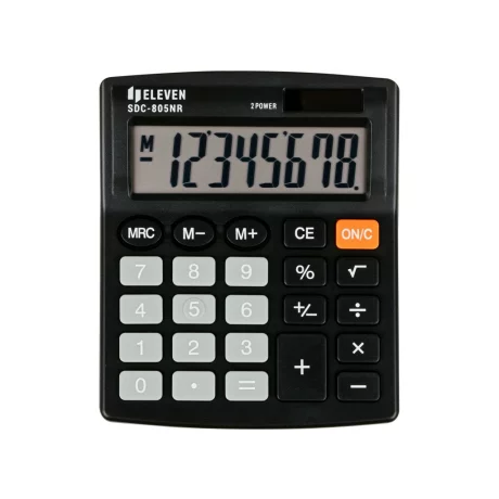 Calculator de birou 8 digiți, 120 x 105 x 21 mm, Eleven SDC-805NR