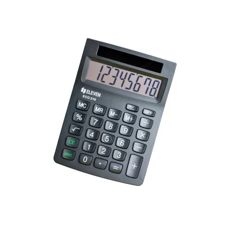 Calculator de birou ECO 8 digiți, 103,5 x 145,5 x 32,5 mm, Eleven ECO 210