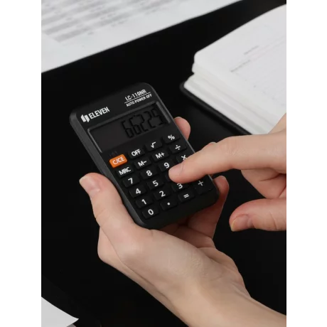 Calculator de buzunar 8 digiți, 88 x 58 x 11 mm, Eleven LC-110NR