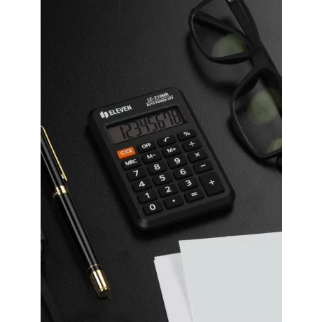 Calculator de buzunar 8 digiți, 98 x 62 x 10 mm, Eleven LC-210NR