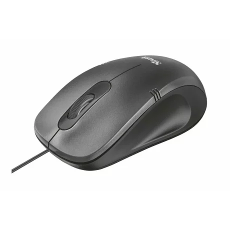 MOUSE TRUST IVERO WIRED BLACK 20404