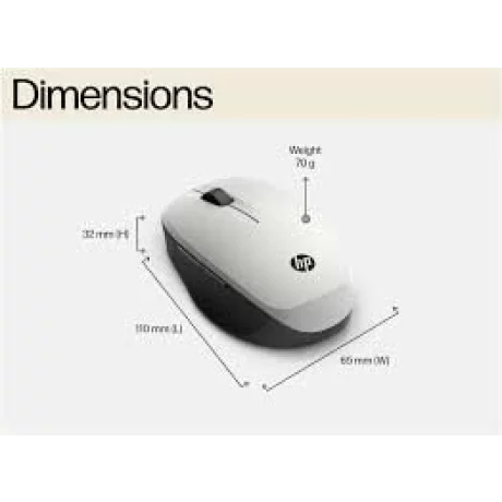 HP Dual Mode Mouse Silver 6CR72AA#ABB