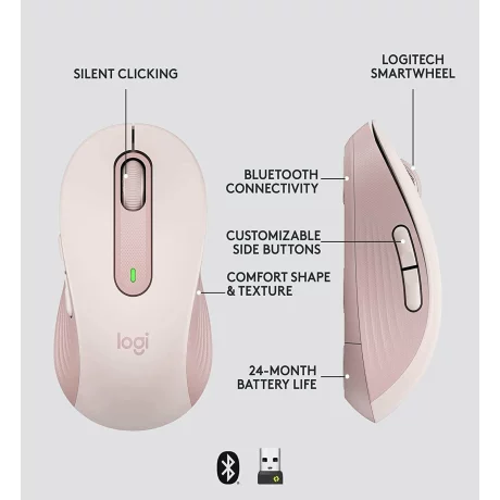 Mouse wireless LOGITECH SANAK M CORE ROSE 910-006254