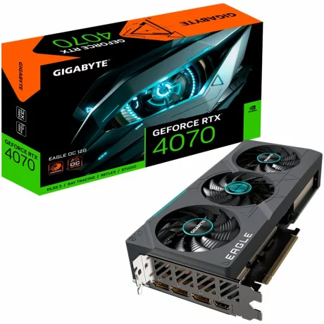 GIGABYTE Video Card NVIDIA GeForce RTX 4070 EAGLE OC 12GB, GDDR6X 12GB/192bit, PCI-E 4.0, 1x HDMI, 3x DP, Retail &quot;GV-N4070EAGLE OC-12GD&quot;