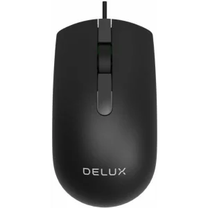 MOUSE DELUX cu fir negru M322BU-BK