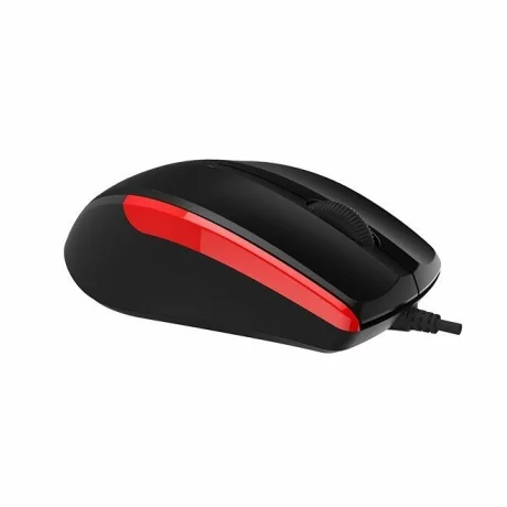 MOUSE DELUX cu fir negru-rosu M321BU-BR