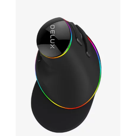 MOUSE DELUX negru M618PLUS-RGB-BK