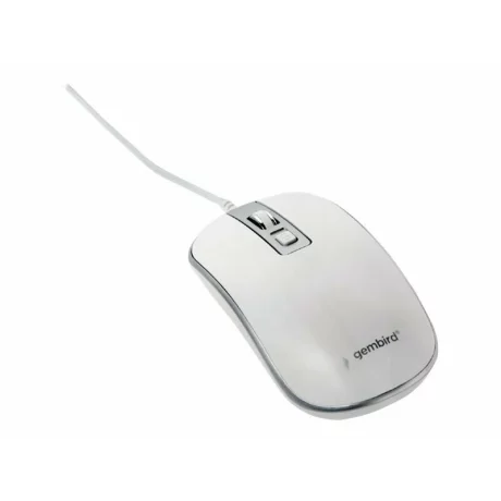 GEMBIRD mouse cu fir alb MUS-4B-06-WS