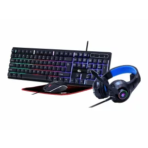 Kit tastatura, mouse, mousepad si casti gaming GEMBIRD GGS-UMGL4-02