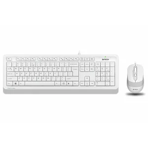 Kit TASTATURA si Mouse cu fir A4TECH Fstyler alb F1010-W