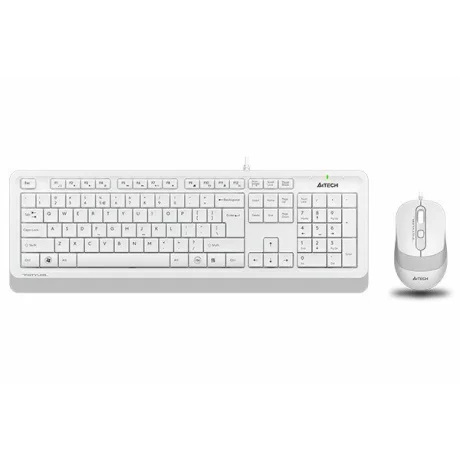 Kit TASTATURA si Mouse cu fir A4TECH Fstyler alb F1010-W