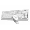 Kit TASTATURA si Mouse cu fir A4TECH Fstyler alb F1010-W