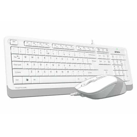 Kit TASTATURA si Mouse cu fir A4TECH Fstyler alb F1010-W