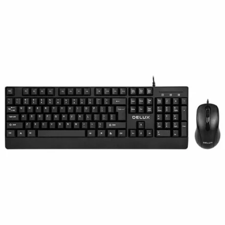 Kit TASTATURA si Mouse cu fir DELUX negru K6006U+M332BU