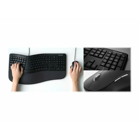 Kit tastatura si mouse wireless ergonomic RJU-00021