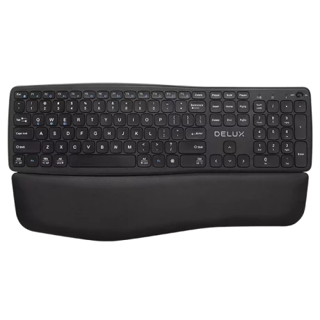 TASTATURA wireless DELUX negru GM908CV-BK