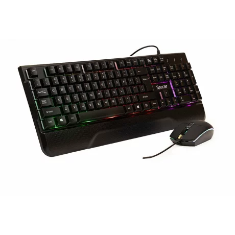 KIT tastatura si mouse gaming SPACER USB INVICTUS negru SPGK-INVICTUS