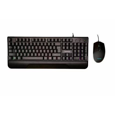 KIT tastatura si mouse gaming SPACER USB INVICTUS negru SPGK-INVICTUS