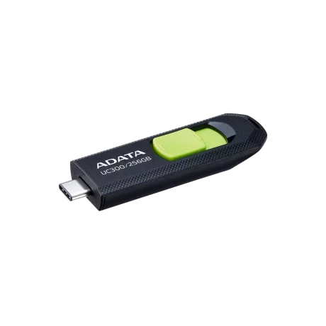 MEMORIE USB Type-C 3.2 ADATA 256 GB retractabila negru / verde ACHO-UC300-256G-RBK/GN