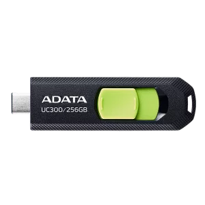 MEMORIE USB Type-C 3.2 ADATA 256 GB retractabila negru / verde ACHO-UC300-256G-RBK/GN