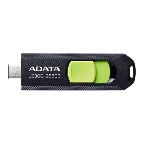 MEMORIE USB Type-C 3.2 ADATA 256 GB retractabila negru / verde ACHO-UC300-256G-RBK/GN