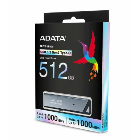 MEMORIE USB Type-C 3.2 ADATA 512 GB retractabila argintiu AELI-UE800-512G-CSG