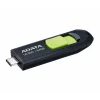 MEMORIE USB Type-C 3.2 ADATA 64 GB retractabila negru / verde ACHO-UC300-64G-RBK/GN