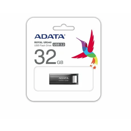 MEMORIE USB 3.2 32GB ADATA NEGRU METALIC AROY-UR340-32GBK