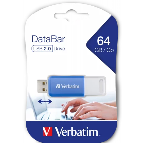 Memorie USB 2.0 65GB VERBATIM DATABAR BLUE 49455