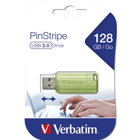 Memorie USB 2.0 128GB PINSTRIPE STORE N GO verde 49462