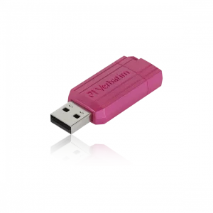 Memorie USB2.0 128GB Verbatim PINSTRIPE STORE N GO roz 49460