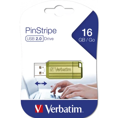 Memorie USB 2.0 16GB PINSTRIPE STORE N GO verde 49070