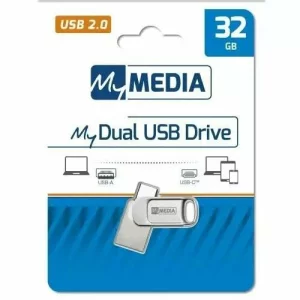 Memorie USB 2/USB C 32GB Verbatim Silver 69266