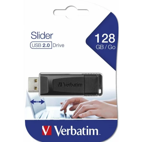 Memorie USB 2.0 128GB SLIDER negru 49328