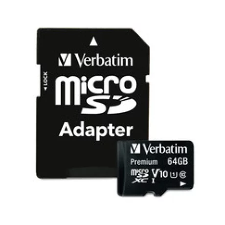 Card memorie MICROSD cu adaptor 64GB VERBATIM 44084