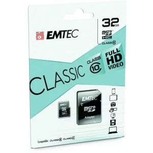 Card memorie cu adaptor microSDHC 32GB CL10 EMTEC ECMSDM32GHC10CG