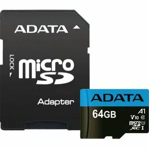 Card memorie cu adaptor microSDXC 64GB Adata AUSDX64GUICL10A1-RA1