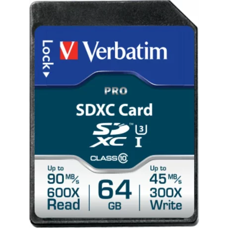 Card memorie SDXC 64GB VERBATIM SECURE DIGITAL 47022