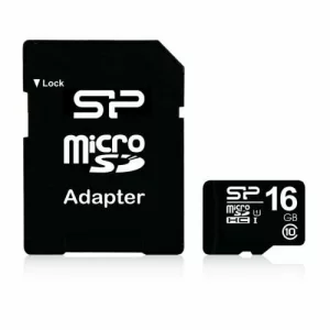 Card memorie micro SDHC cu adaptor 16GB SILICON POWER SP016GBSTH010V10SP