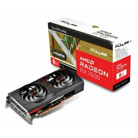 Placa video  SAPPHIRE PULSE AMD RADEON RX7600 OC 8GB