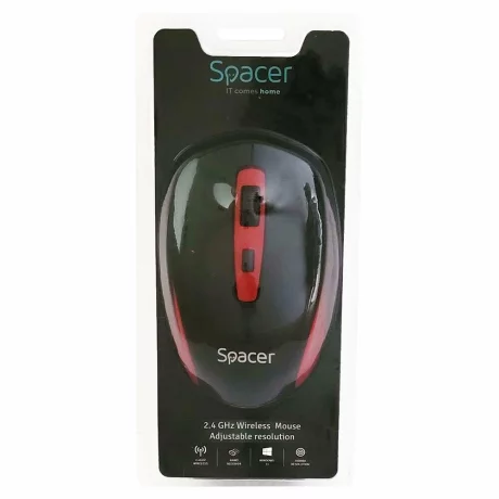 Mouse wireless Spacer SPMO-WS01-BKRD