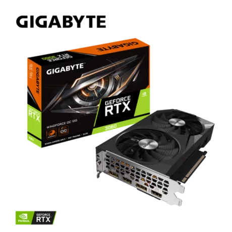 Placa video GIGABYTE GeForce RTX 3060 WINDFORCE OC 12G V2