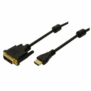 Adaptor video Logilink HDMI  la DVI-D conectori auriti 2m negru CH0013