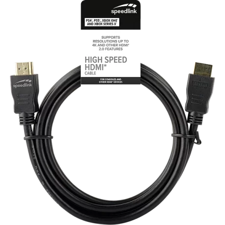 Cablu HDMI SPEEDLINK 4K PS5/PS4/Xbox 1.5M negru