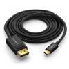 Cablu video Ugreen, MM139 USB Type-C la DisplayPort , 1.5m,  negru