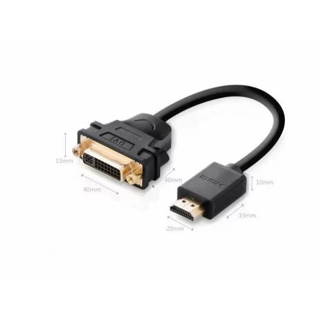 Cablu video Ugreen HDMI la DVI 0.2m negru 20136